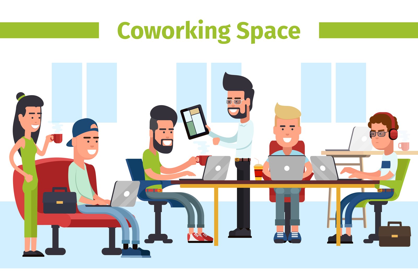 Ilustrasi Co-working space